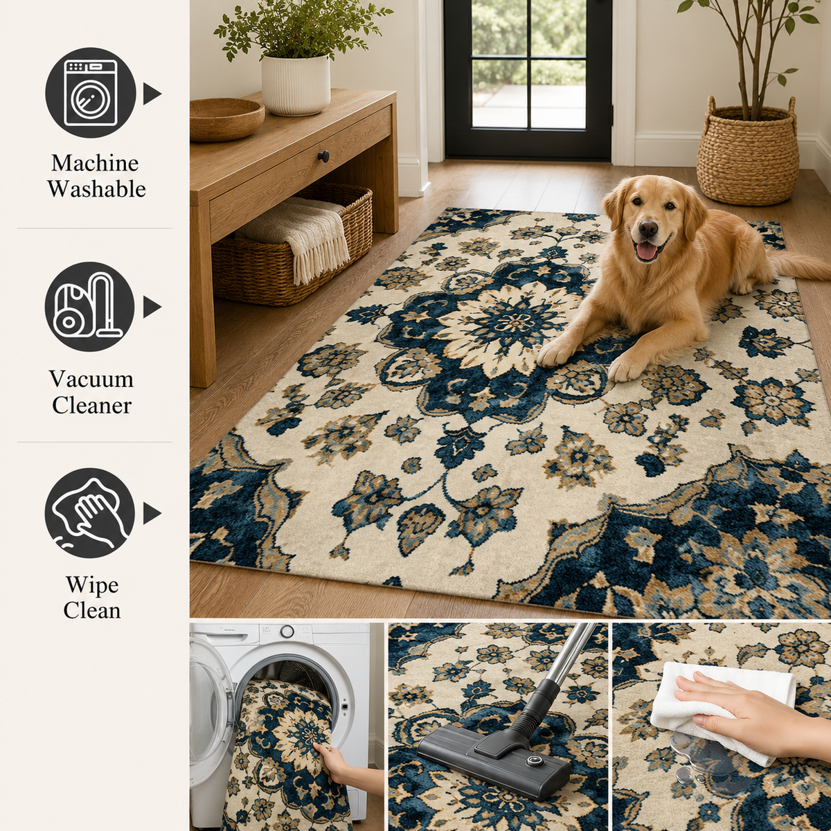 Washable Kitchen Mat Set