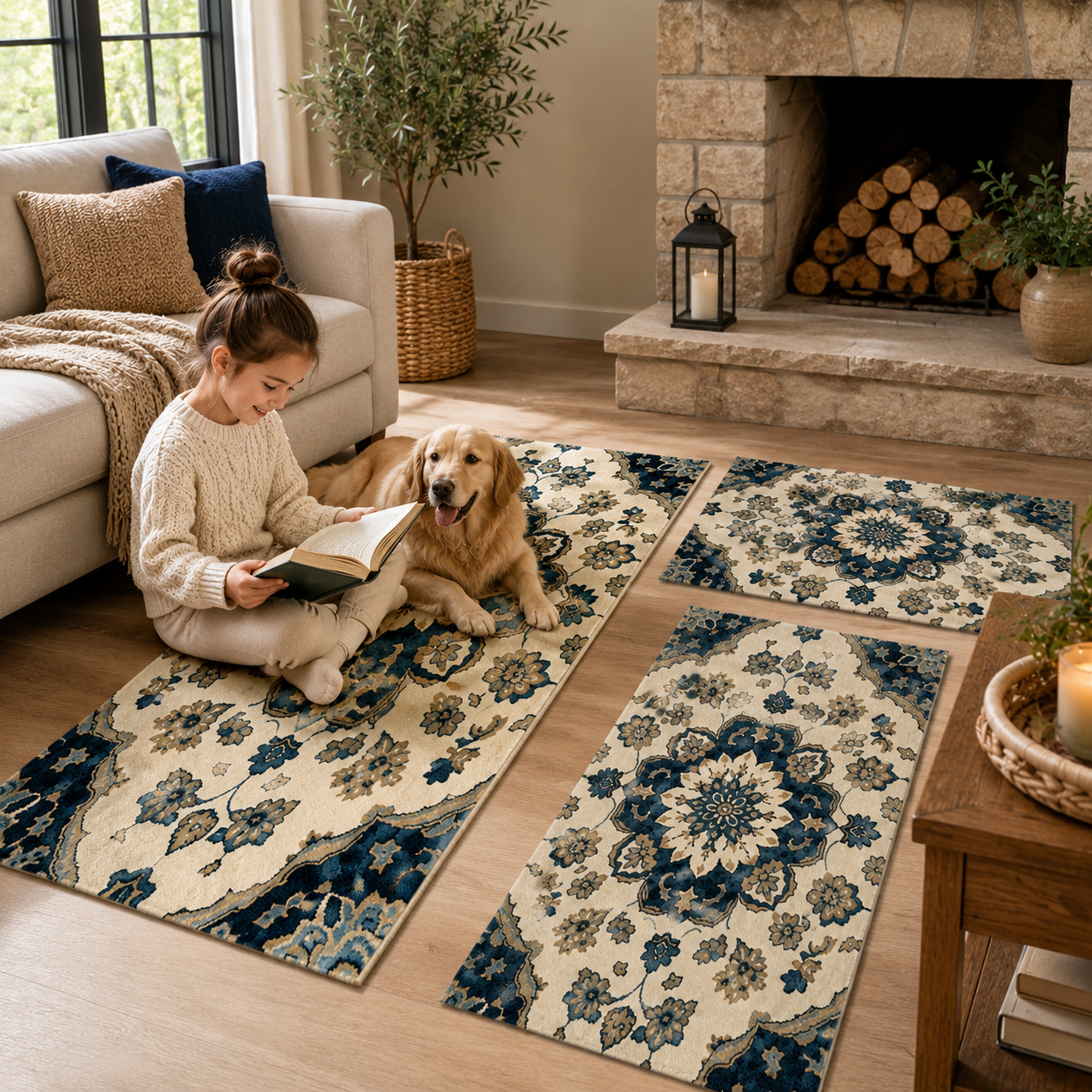 Washable Kitchen Mat Set