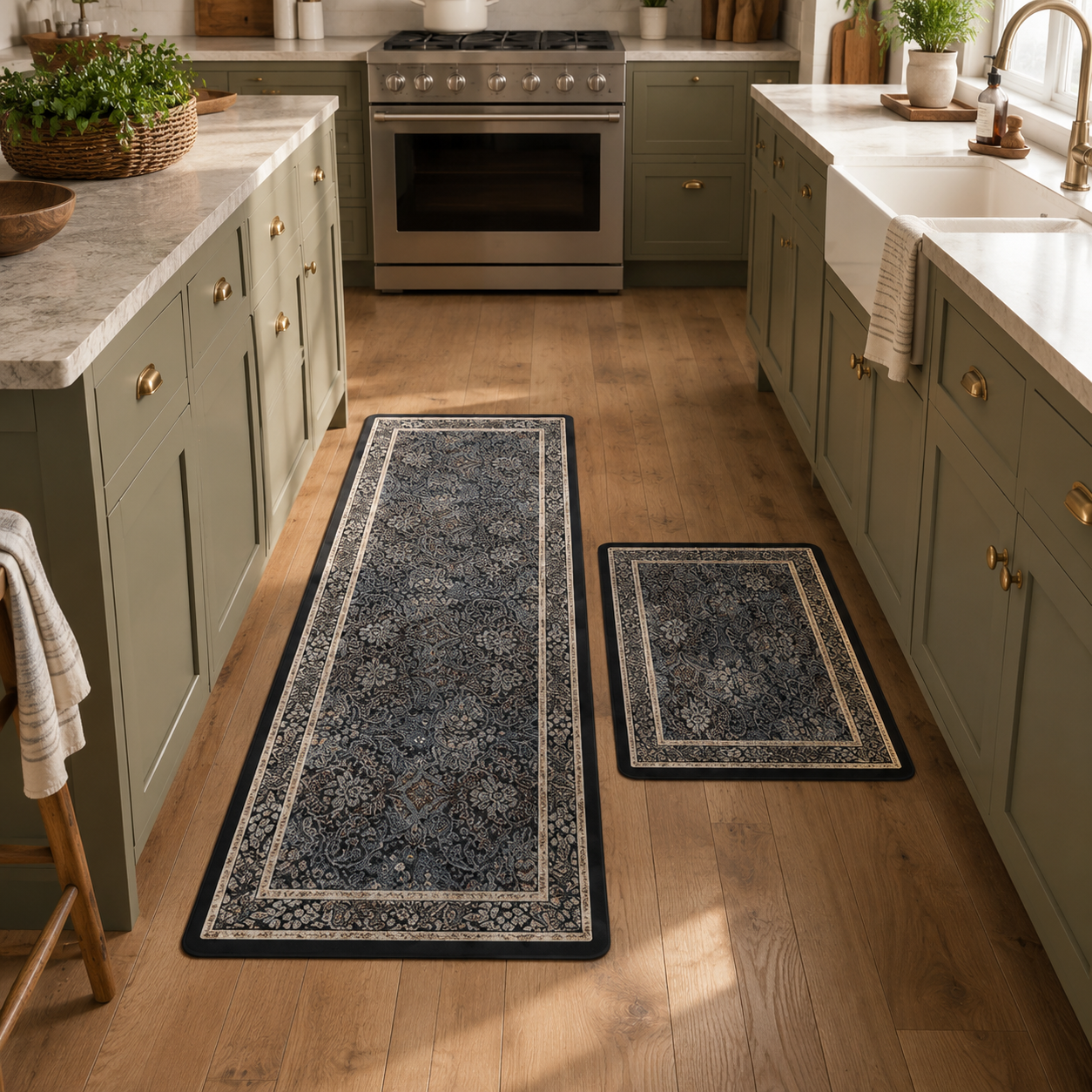 Absorbent Kitchen Rug Set