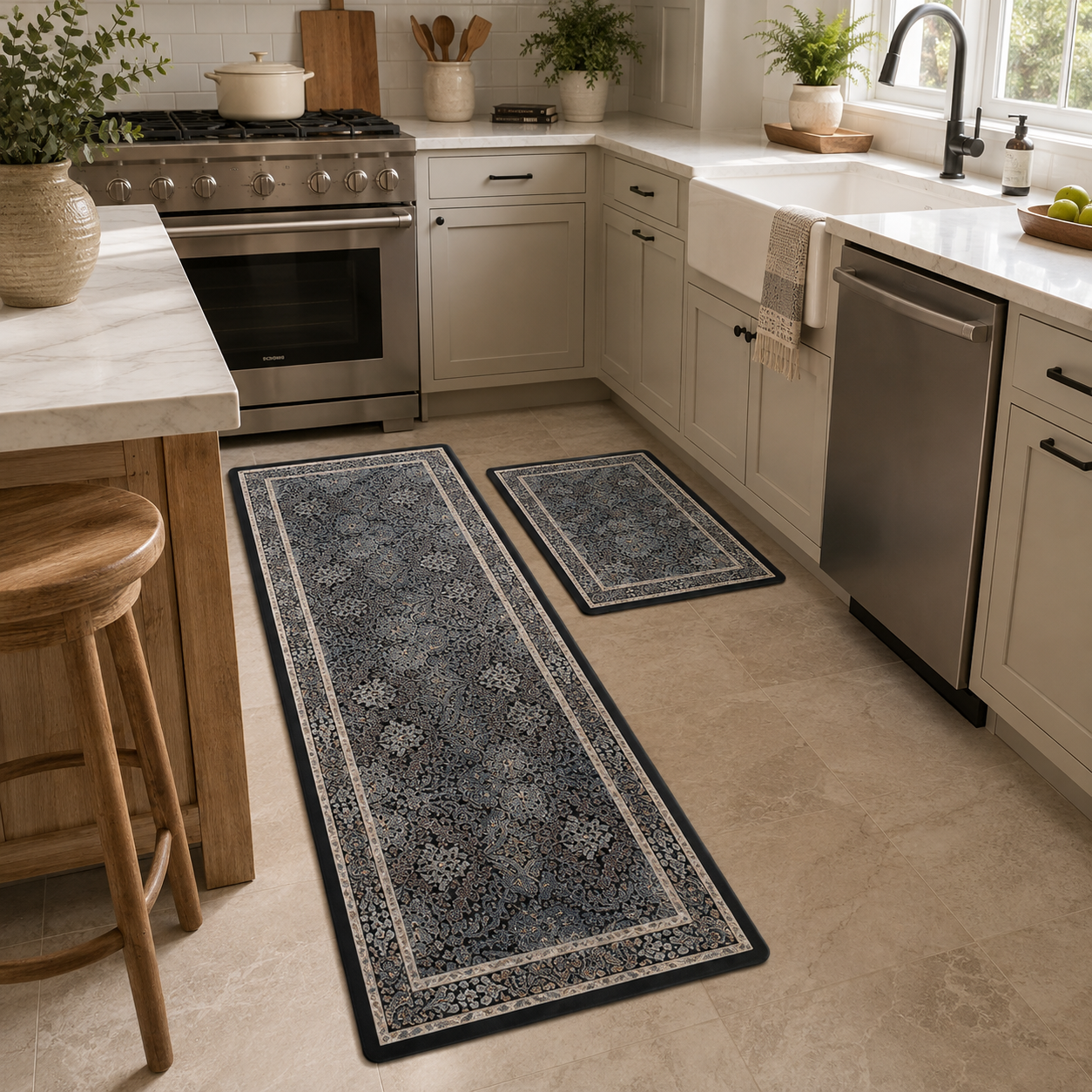 Absorbent Kitchen Rug Set