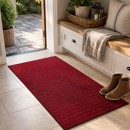 Non-Slip Ribbed Utility Mat – Red