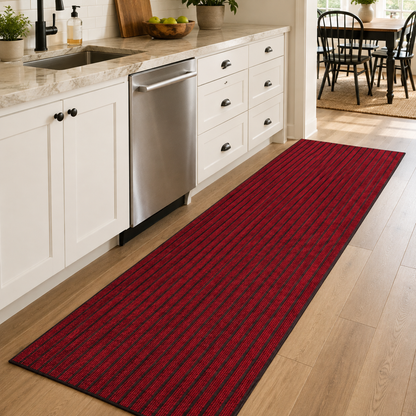 Non-Slip Ribbed Utility Mat – Red