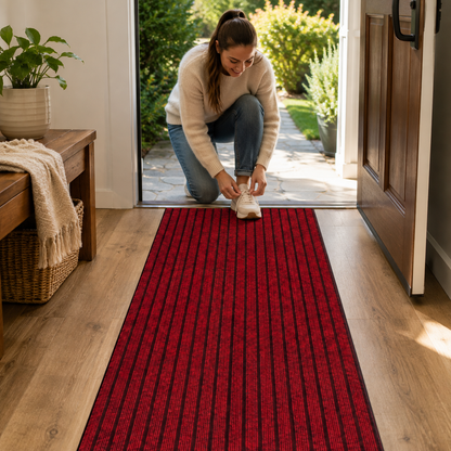Non-Slip Ribbed Utility Mat – Red