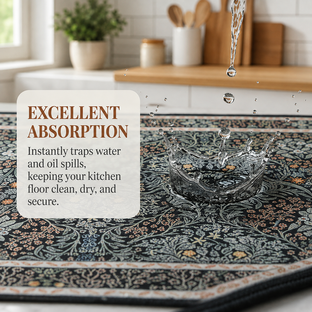 Absorbent Kitchen Rug Set