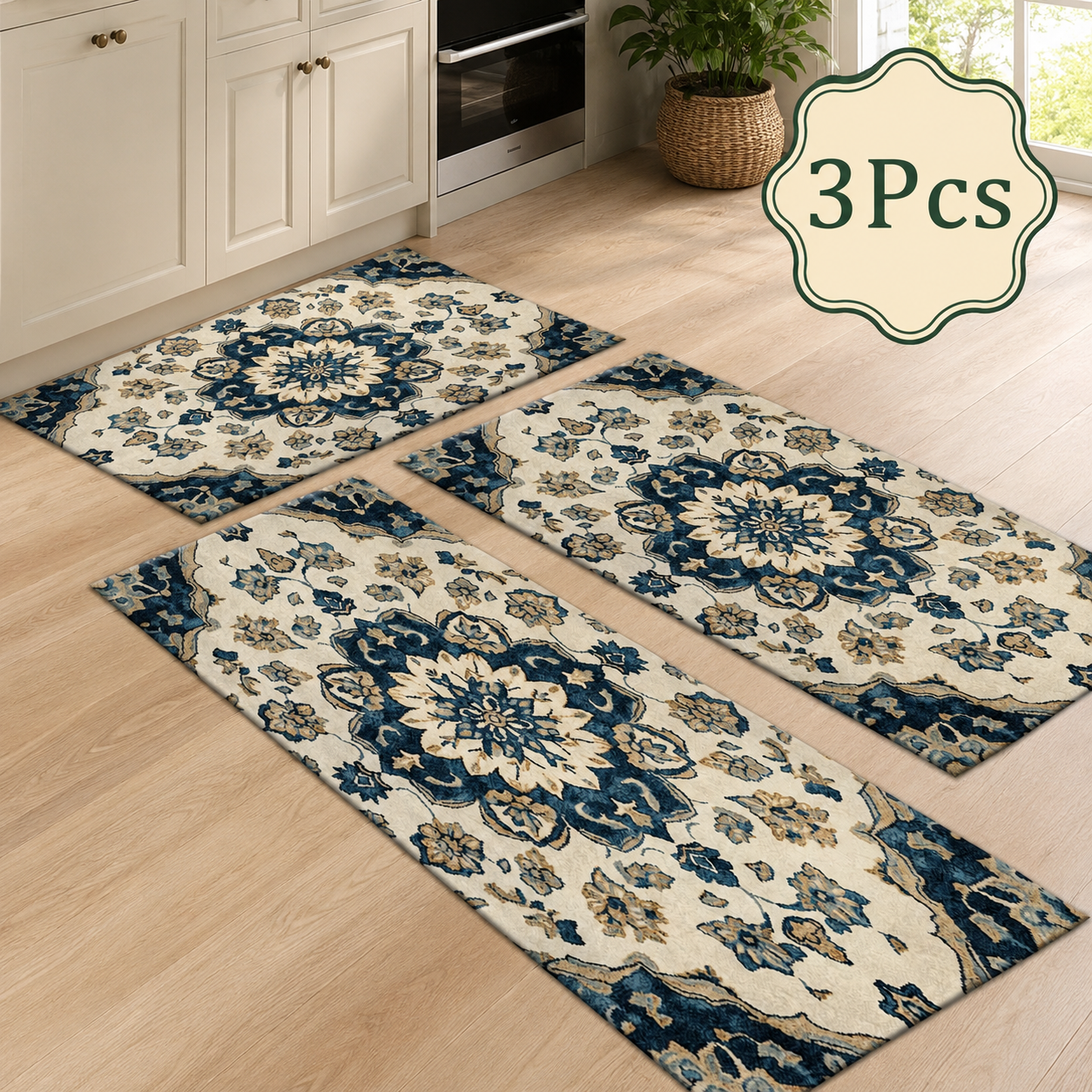 Washable Kitchen Mat Set