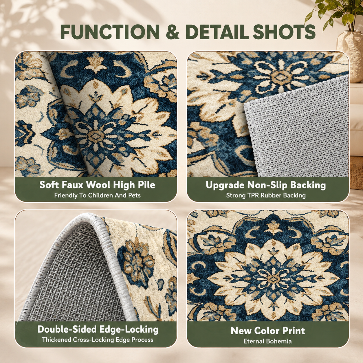 Washable Kitchen Mat Set